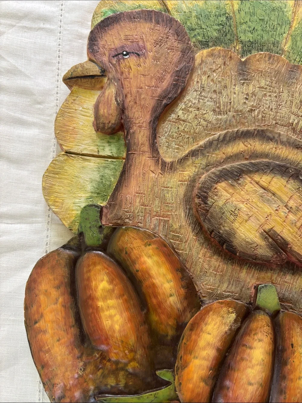 Vintage “Harvest Blessing” Turkey Wall Hanging Sign Fall Rustic Decor